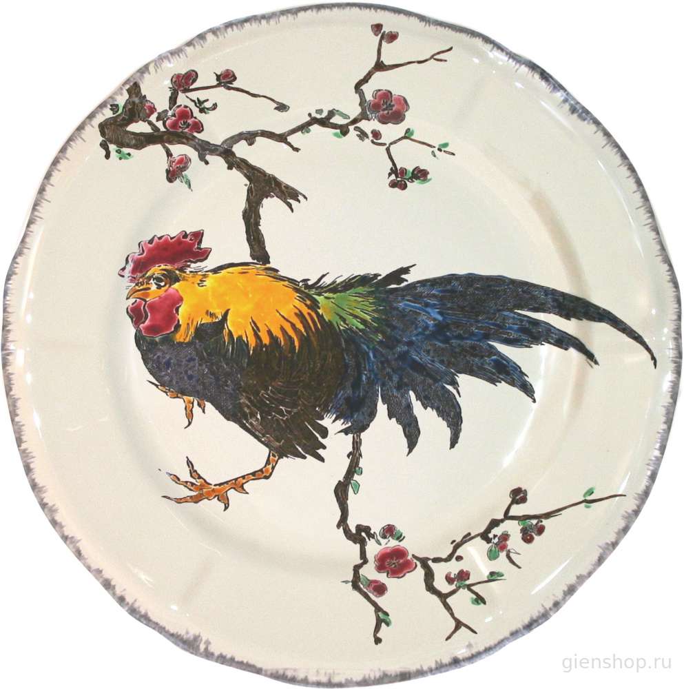 1 тарелка для ланча  coq gds oiseaux
