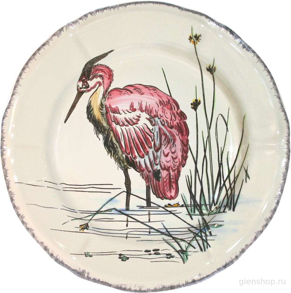 1 тарелка для ланча  heron gds oiseaux